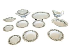 WEDGWOOD - 1960S VINTAGE CHINA SUMMER GARLAND PATTERNED DINNER SERVICE