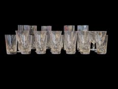 COLLECTION OF VINTAGE 20TH CENTURY CRYSTAL CUT GLASS DRINKING GLASSES