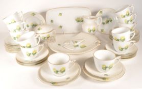BING & GRONDAHL, DENMARK - VINTAGE YELLOW FLOWER COFFEE SET