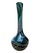 20TH CENTURY MDINA STYLE STUDIO ART GLASS POSY VASE