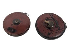 TWO LATE 19TH CENTURY VINTAGE MEASURING TAPES