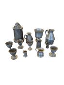 COLLECTION OF 19TH CENTURY & LATER METAL PEWTER JUGS