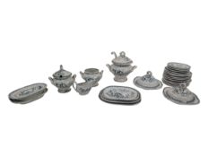 FOUR EARLY 20TH CENTURY IRONSTONE CHILD'S / DOLLS MINIATURE TEA SERVICES