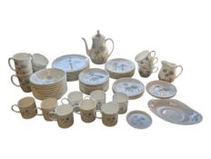 EXTENSIVE 20TH CENTURY WEDGWOOD ICE ROSE TEA SERVICE