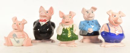WADE - NATWEST - 1980S CERAMIC PIGGY BANK SET