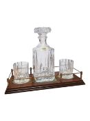 CRISTAL D'ARQUES - FRENCH LATE 20TH CENTURY LEAD CRYSTAL DECANTER SET