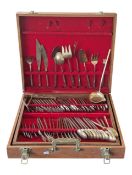 20TH CENTURY VINTAGE THAI BRONZE CANTEEN OF CUTLERY