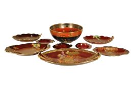 CARLTON WARE - COLLECTION OF MID CENTURY ROUGE ROYALE CERAMICS