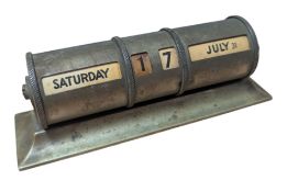 19TH CENTURY VICTORIAN BRASS PERPETUAL DESK CALENDAR