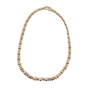 HALLMARKED 9CT GOLD FANCY LINK CHAIN NECKLACE