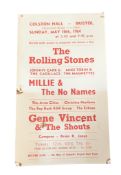 THE ROLLING STONES - BRISTOL COLSTON HALL - ORIGINAL FLYER / HANDBILL