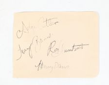 THE WURZELS - EARLY AUTOGRAPHS ON AN ALBUM PAGE