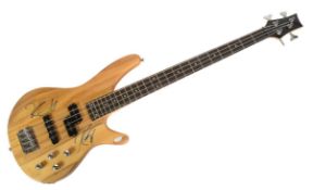 METALLICA (BAND) - DUAL AUTOGRAPHED BASS GUITAR - ACOA