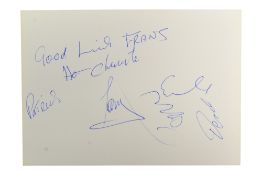 MUSIC - HOT CHOCOLATE (BAND) - AUTOGRAPHED ON WHITE CARD