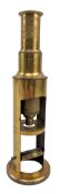 VICTORIAN BRASS STUDENT FIELD DRUM MICROSCOPE BY JH STEWARD