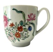 18TH CENTURY c1770 WORCESTER PORCELAIN COFFEE CUP