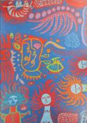 AFTER YAYOI KUSAMA - DETAIL FROM UNDER THE SKY OF HAPPINESS - PRINT ON FABRIC