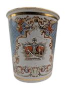 19TH CENTURY QUEEN VICTORIA DIAMOND JUBILEE COMMEMORATIVE ENAMEL BEAKER