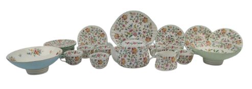 MINTON - 20TH CENTURY HADDON HALL PORCELAIN PART TEA SERVICE