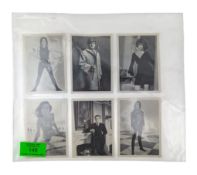 A SERIES OF 6 AVENGERS TV FILM PROGRAMME CARDS