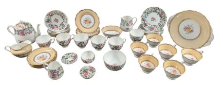 CROWN STAFFORDSHIRE - THOUSAND FLOWERS FINE BONE CHINA PART TEA SERVICE