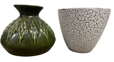 WEST GERMAN - JASBA - TWO RETRO STUDIO ART POTTERY VASES