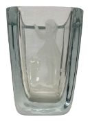 STROMBERG - SIGNED MID CENTURY SWEDISH GLASS VASE