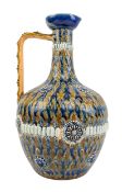 DOULTON LAMBETH - 19TH CENTURY STONEWARE INCISED & APPLIED WATER JUG
