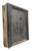 19TH CENTURY VULCANITE MUSICAL PHOTOGRAPH ALBUM W/PHOTOGRAPHS