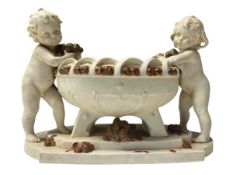 LATE 19TH CENTURY AUSTRIAN BQISUE PORCELAIN CENTREPIECE ORNAMENT