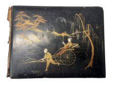 EARLAY 20TH CENTURY JAPANESE LACQUERED COVER PHOTO ALBUM