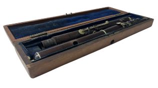 ROSEWOOD TWO SECTION FLUTE BY BOOSEY & CO REGENT STREET LONDON