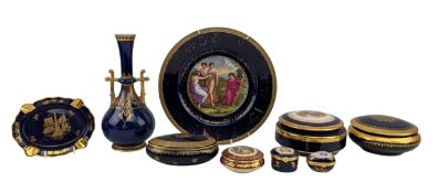 COLLECTION OF LIMOGES PORCELAIN PIECES INCLUDING A VASE BY M REDON