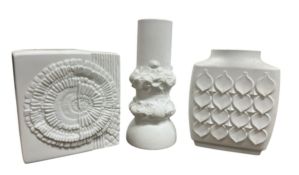 KAISER - SELECTION OF THREE GERMAN WHITE PORCELAIN VASES