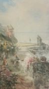 WALTER HENRY SWEET - EARLY 20TH CENTURY WATERCOLOUR OF CORNISH TOWN