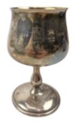 20TH CENTURY HALLMARKED SILVER ROYAL COMMEMORATIVE GOBLET