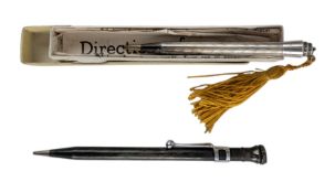 CASED STERLING SILVER PROPELLING PENCIL & ANOTHER