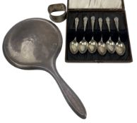 CASED EDWARD VII HALLMARKED SILVER TEAPOONS & OTHERS