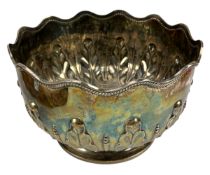 LARGE 19TH CENTURY VICTORIAN HALLMARKED SILVER ROSE BOWL