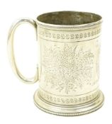 LATE 19TH CENTURY VICTORIAN HALLMARKED SILVER COMMEMORATIVE MUG