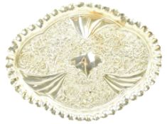 LATE 19TH CENTURY VICTORIAN HALLMARKED REPOUSSE SILVER TRAY