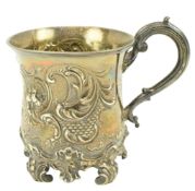 19TH CENTURY VICTORIAN HALLMARKED SILVER MUG