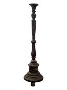 LATE 19TH CENTURY VICTORIAN CARVED FLOOR STANDLE CANDLE / LAMP STAND