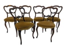 SET OF VICTORIAN 19TH CENTURY MAHOGANY BALLOON BACK DINING CHAIRS