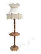 EARLY 20TH CENTURY TURNED OAK FLOOR STANDING LAMP