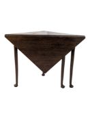 A 19TH CENTURY OAK ENVELOPE CARD / GAMES TABLE