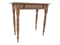 19TH CENTURY VICTORIAN PINE HALL / SIDE WRITING TABLE