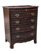 GEORGE III REVIVAL MAHOGANY TALLBOY CHEST OF DRAWERS