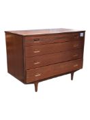 BUTILUX FURNITURE - VINTAGE MID CENTURY TEAK CHEST OF DRAWERS