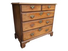 19TH CENTURY GEORGE III MAHOGANY CHEST OF DRAWERS
